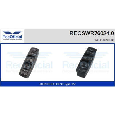 Interrupteur de fenêtre RECOFICIAL RECSWR76024.0