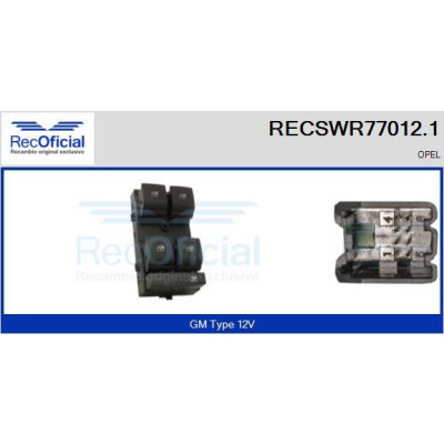 Interrupteur de fenêtre RECOFICIAL RECSWR77012.1