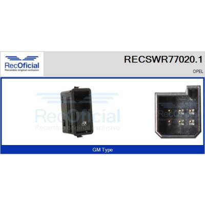 Interrupteur de fenêtre RECOFICIAL RECSWR77020.1