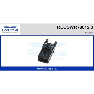 Interrupteur de fenêtre RECOFICIAL RECSWR78012.0