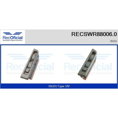 Interrupteur de fenêtre RECOFICIAL RECSWR88006.0