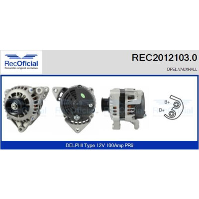Alternateur RECOFICIAL REC2012103.0