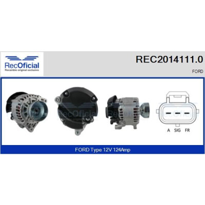 Alternateur RECOFICIAL REC2014111.0