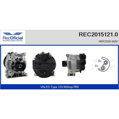 Alternateur RECOFICIAL REC2015121.0
