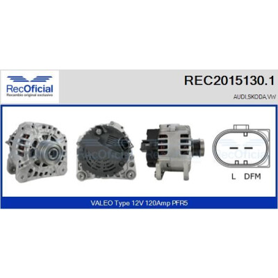 Alternateur RECOFICIAL REC2015130.1