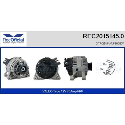Alternateur RECOFICIAL REC2015145.0