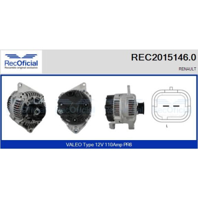 Alternateur RECOFICIAL REC2015146.0