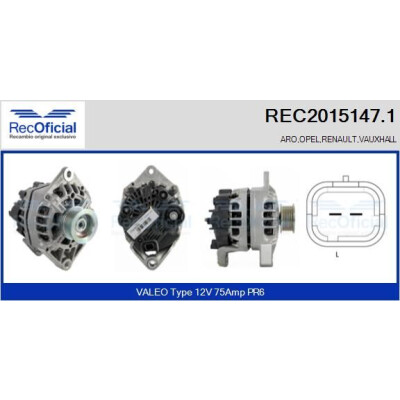 Alternateur RECOFICIAL REC2015147.1