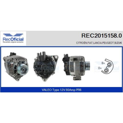 Alternateur RECOFICIAL REC2015158.0
