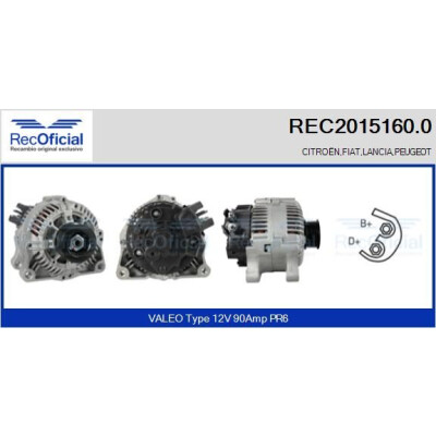 Alternateur RECOFICIAL REC2015160.0