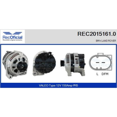 Alternateur RECOFICIAL REC2015161.0