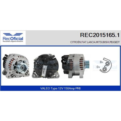 Alternateur RECOFICIAL REC2015165.1