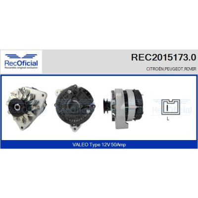 Alternateur RECOFICIAL REC2015173.0