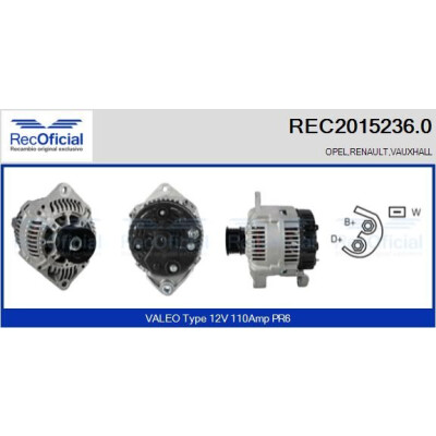 Alternateur RECOFICIAL REC2015236.0