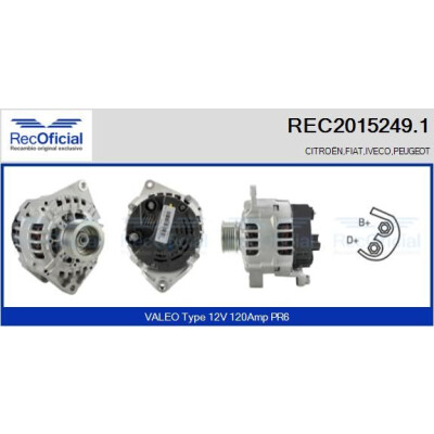 Alternateur RECOFICIAL REC2015249.1