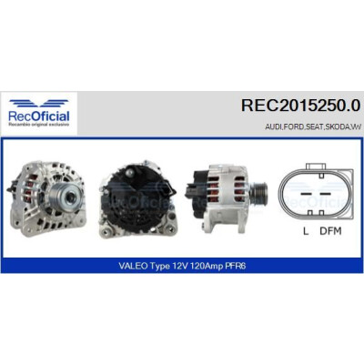 Alternateur RECOFICIAL REC2015250.0