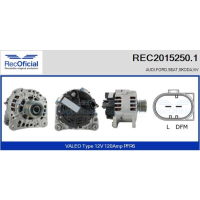 Alternateur RECOFICIAL REC2015250.1