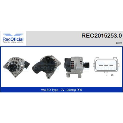 Alternateur RECOFICIAL REC2015253.0