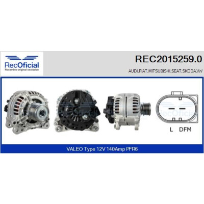 Alternateur RECOFICIAL REC2015259.0