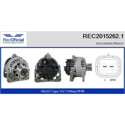 Alternateur RECOFICIAL REC2015262.1