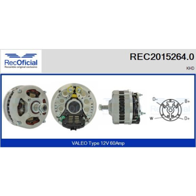Alternateur RECOFICIAL REC2015264.0