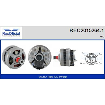 Alternateur RECOFICIAL REC2015264.1