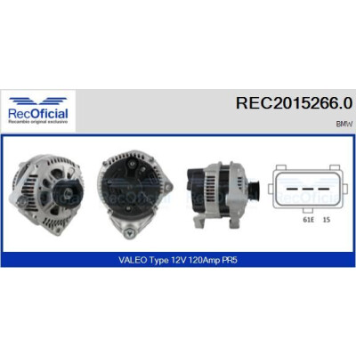 Alternateur RECOFICIAL REC2015266.0