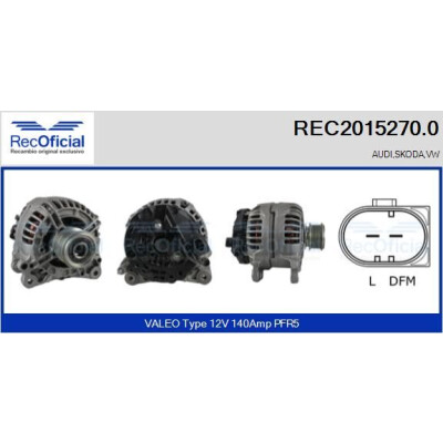 Alternateur RECOFICIAL REC2015270.0