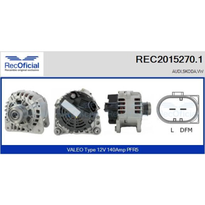Alternateur RECOFICIAL REC2015270.1