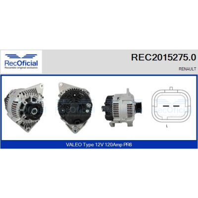 Alternateur RECOFICIAL REC2015275.0