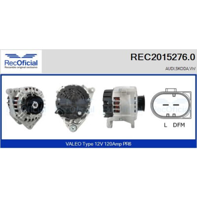 Alternateur RECOFICIAL REC2015276.0