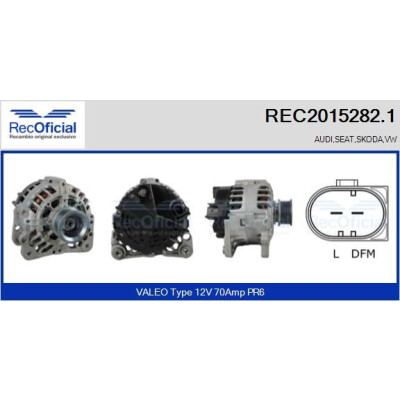 Alternateur RECOFICIAL REC2015282.1