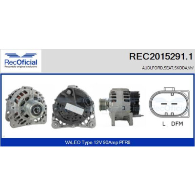 Alternateur RECOFICIAL REC2015291.1