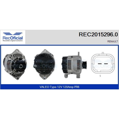 Alternateur RECOFICIAL REC2015296.0