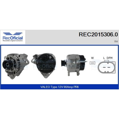 Alternateur RECOFICIAL REC2015306.0