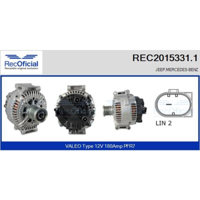 Alternateur RECOFICIAL REC2015331.1