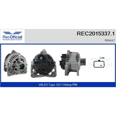 Alternateur RECOFICIAL REC2015337.1