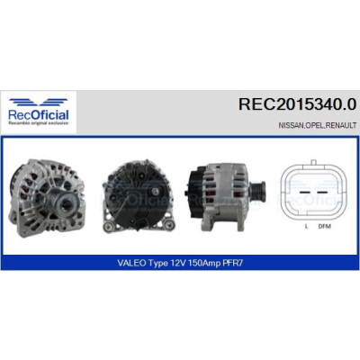 Alternateur RECOFICIAL REC2015340.0