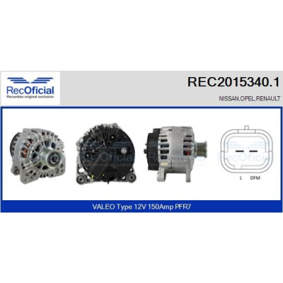 Alternateur RECOFICIAL REC2015340.1