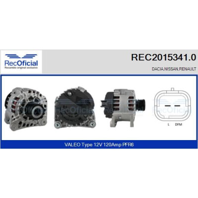 Alternateur RECOFICIAL REC2015341.0