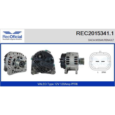 Alternateur RECOFICIAL REC2015341.1