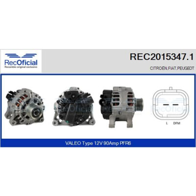 Alternateur RECOFICIAL REC2015347.1