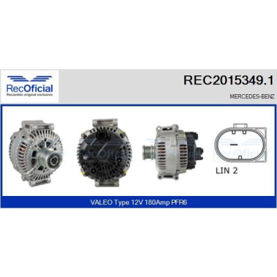 Alternateur RECOFICIAL REC2015349.1