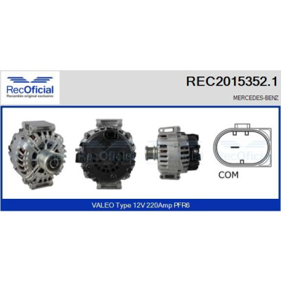 Alternateur RECOFICIAL REC2015352.1
