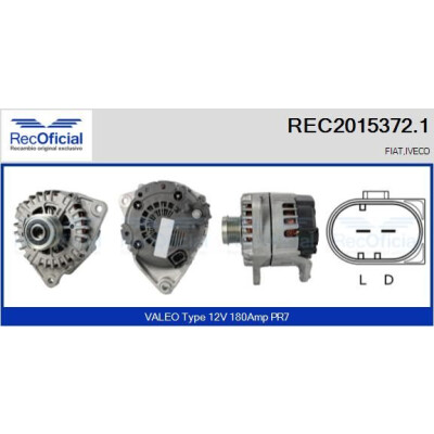 Alternateur RECOFICIAL REC2015372.1