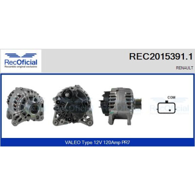 Alternateur RECOFICIAL REC2015391.1