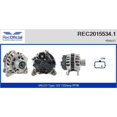 Alternateur RECOFICIAL REC2015534.1