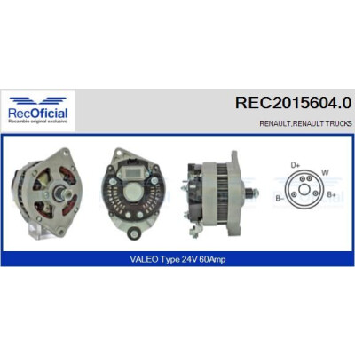 Alternateur RECOFICIAL REC2015604.0