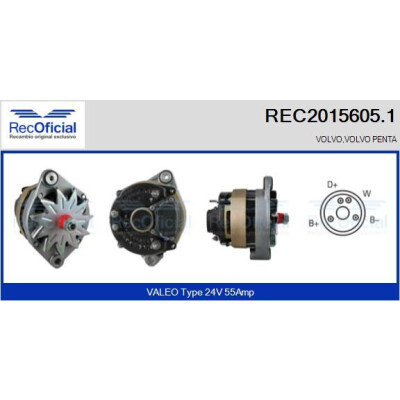 Alternateur RECOFICIAL REC2015605.1