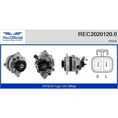 Alternateur RECOFICIAL REC2020120.0